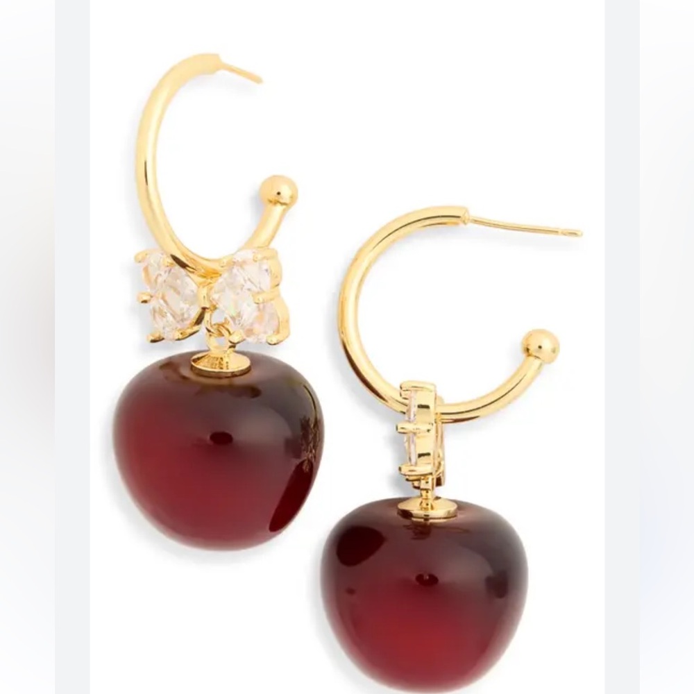 Eye Candy NEW Cherry Bow drop earrings